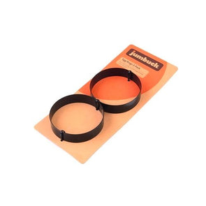 Jumbuck Black Non-Stick Egg Rings - 2 Pack / Generous 85mm width