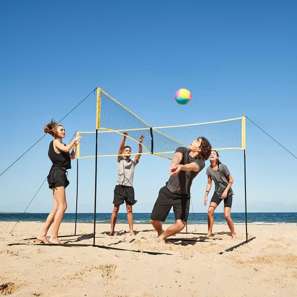 Anko 4 Way Cross Net Volleyball Set/Suitable for Ages 8+ Years