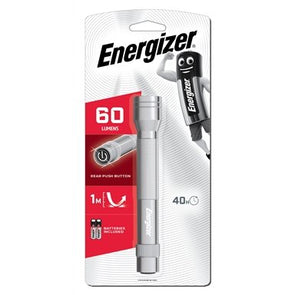 Energizer 60 Lumen Metal LED Torch Silver Colour