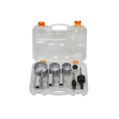 Craftright 9 Piece Bi-Metal Holesaw Set/For Drilling Cast iron, Aluminium & Wood etc