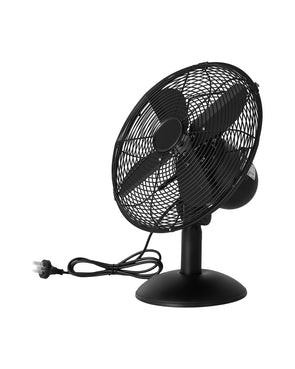 30cm Black Metal Bench Fan/3-speed settings/Tilt adjustment