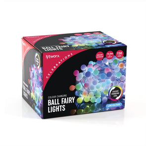 Lytworx 150 LEDs Colour Changing LED Ball Fairy Lights - Indoor & Outdoor