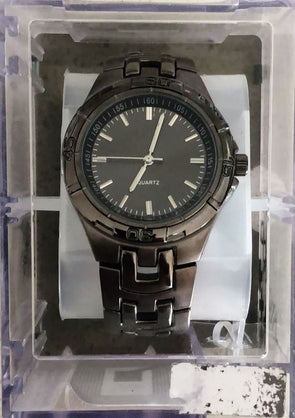 Black Men's Quartz Watch - Stainless Steel Case