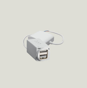 HPM USB Charger Dual Type A - White / 2 x 2.4A