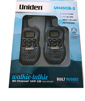 Uniden Kid-Zone 2 Pack UH45CB-2 UHF Handheld Walkie Talkie - Blue Camouflage