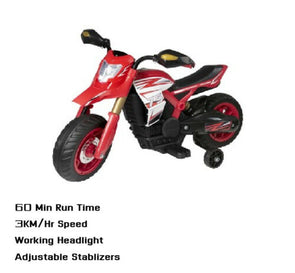 6V Electric Motorbike Rechargeable Ride On Toy/Variable Speed/Quick & Safe Stop - TheITmart